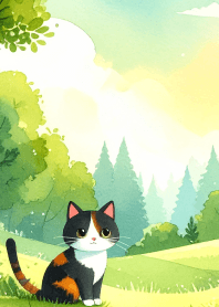 癒し猫と草原の風3