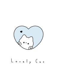 kittens in Heart/aqua&white.
