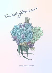 Cute blue hydrangea flower's bouquet