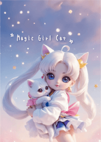 Magical girl + cat