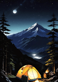 Mountain, Sea, and Moonlit Night 4104c6