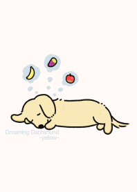 Dreaming Dachshund-yellow-