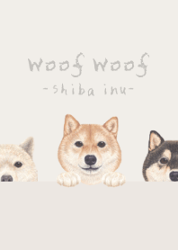 Woof Woof - Shiba inu - PASTEL IVORY
