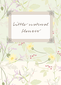 Little natural flowers - green/cream-