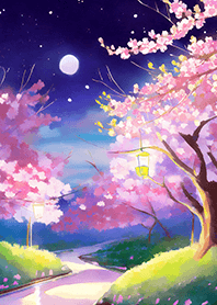 美しい夜桜の着せかえ#2737
