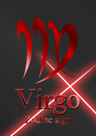 Zodiac signs Virgo Red Black2 symbol