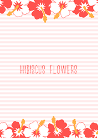 ハイビスカス＊夏（赤＆白）