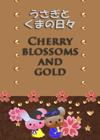 Rabbit and bear daily<Cherry and gold>