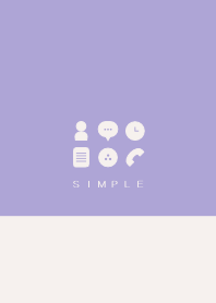 シンプル（beige purple))V.194