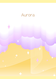 Aurora in Summer on light yellow