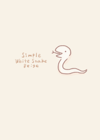 Simple white snake beige