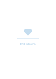 simple love heart Theme Happy blue 2