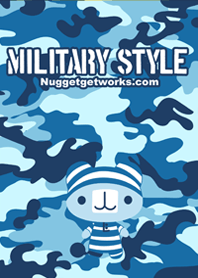 Military style of Camouflage blue