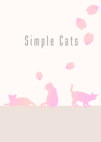 シンプルな猫 :さくらベージュ