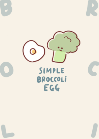 simple broccoli fried egg beige
