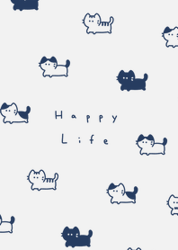 .貓. gray navy