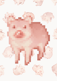 Pig Random Theme Pixel Brown03