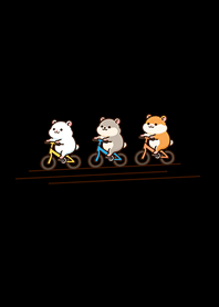 Hamster riding a bicycle-Black