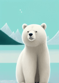 Cute Polar Bear   B3604A