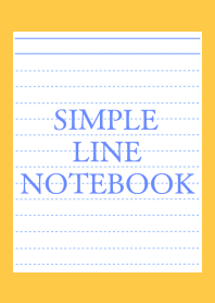 SIMPLE BLUE LINE NOTEBOOK/ORANGE