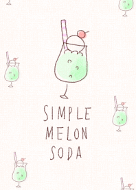 Simple melon soda cute