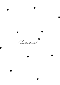 大人のハート柄。ホワイト＋ブラック