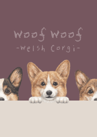 Woof Woof-Welsh Corgi 01-DUSTY ROSE