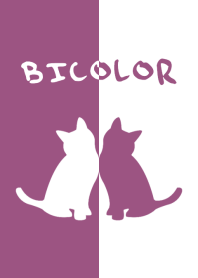 バイカラー [ねこ] 紫×白 135