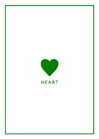 White&Deep Green / Simple Heart