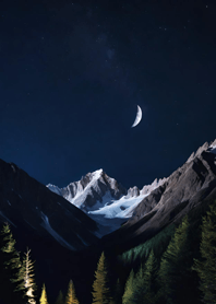 Mountain, Sea, and Moonlit Night 3F0A96