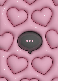 ぷっくりハート柄 [ピンク/ブラック]
