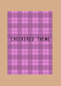PINK CHECKERED THEME/LIGHT BROWN