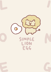 simple lion fried egg beige.