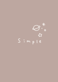 Dull pink beige and space.