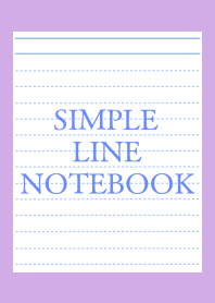 SIMPLE BLUE LINE NOTEBOOK/PURPLE