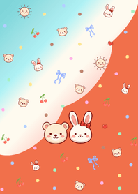 Bunny & Bear_Orange&BlueBeige