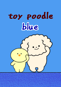 toy poodle dog theme2 blue
