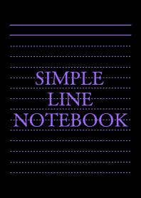 SIMPLE PURPLE LINE NOTEBOOK/BLACK