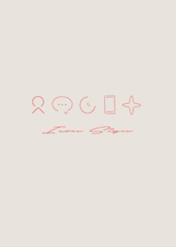Beige Pink : Sign letters & icons