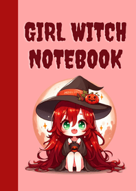 Girl witch notebook