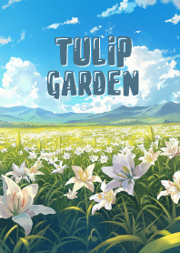 สวนดอกทิวลิปสดใส