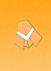 Origami cicada yellow orange