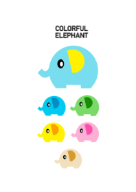 Colorful elephant theme