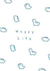 小恐龍. white blue