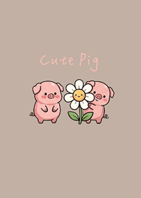 Cute Pig Daily life(Brown)