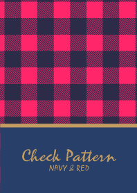 Check Pattern NAVY+RED 3