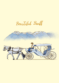 Beautiful Banff illustration 1 / yellow