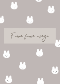 Fuwafuwa rabbit /greige
