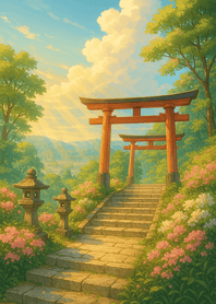 Golden Sunrise Pathway View