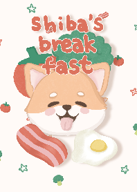 Shiba's breakfast